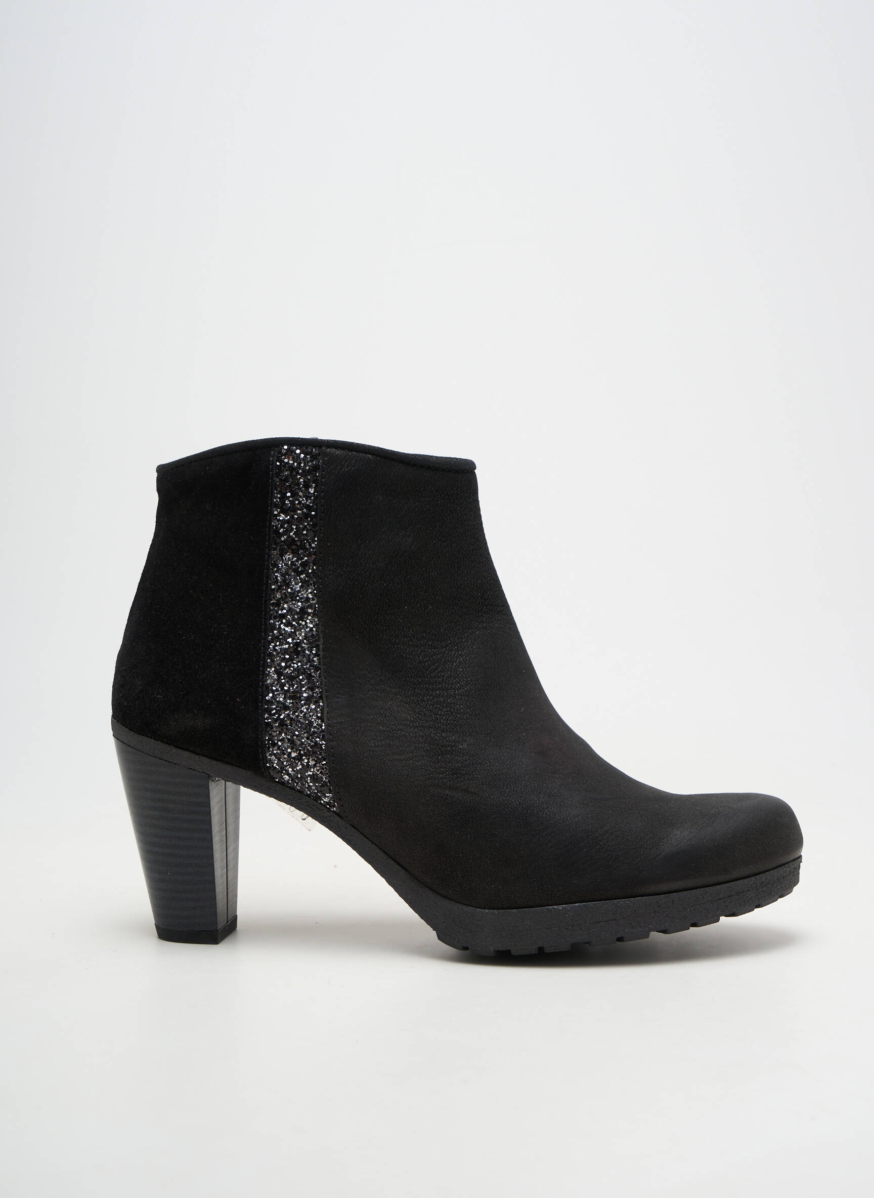 Bottines/boots bout pointu talon de 7 à 9cm noir REQINS femme