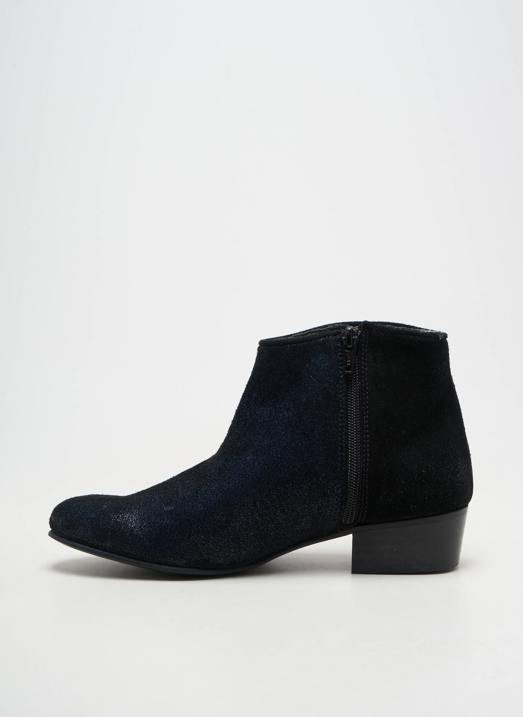 Bottines/boots cubain talon plat jusqu'à 3cm noir REQINS femme