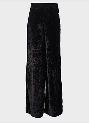 Pantalon large taille à pinces taille haute noir TOMMY HILFIGER femme