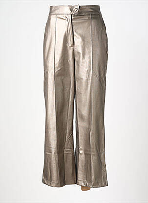 Pantalon large fermeture zippée sous rabat boutonné taille normale beige LES TROPEZIENNES PAR M.BELARBI femme