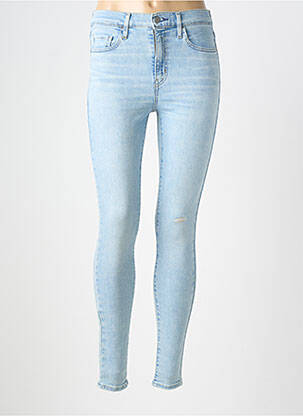 Jeans skinny effet usé délavé taille haute bleu clair LEVI'S femme