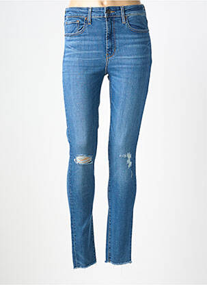 Jeans skinny effet usé délavé taille haute bleu LEVI'S femme