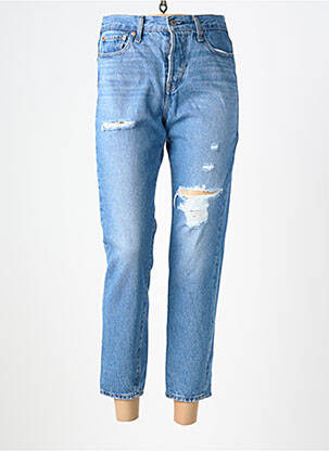 Jeans coupe slim effet usé délavé taille normale bleu LEVI'S femme