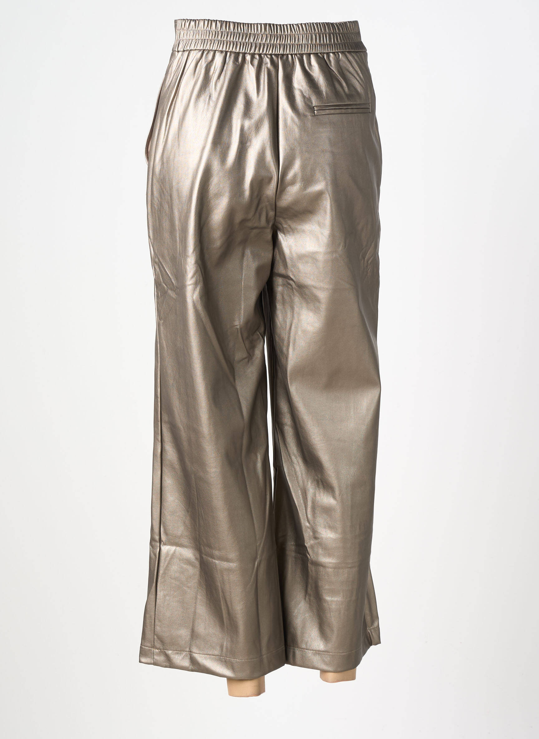 Pantalon large fermeture zippée sous rabat boutonné taille normale beige LES TROPEZIENNES PAR M.BELARBI femme