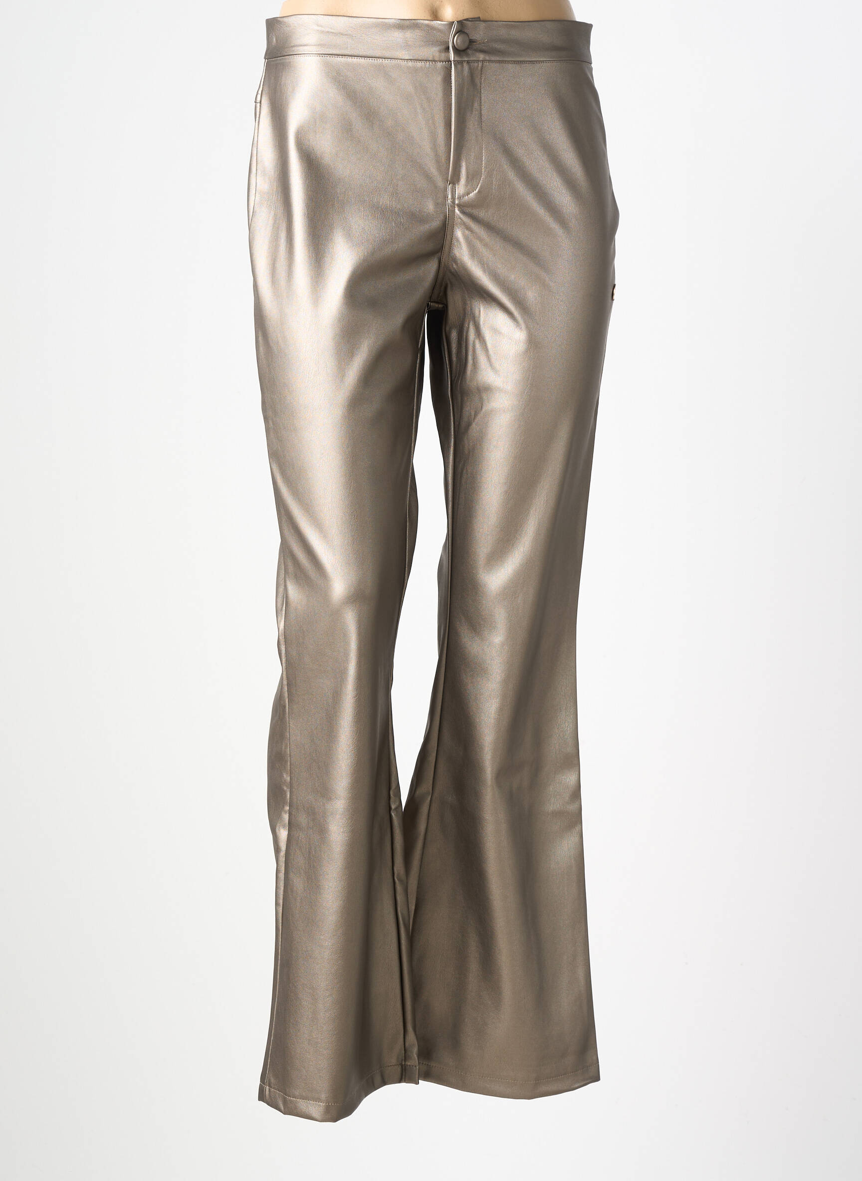 Pantalon flare taille haute taille haute marron LES TROPEZIENNES PAR M.BELARBI femme