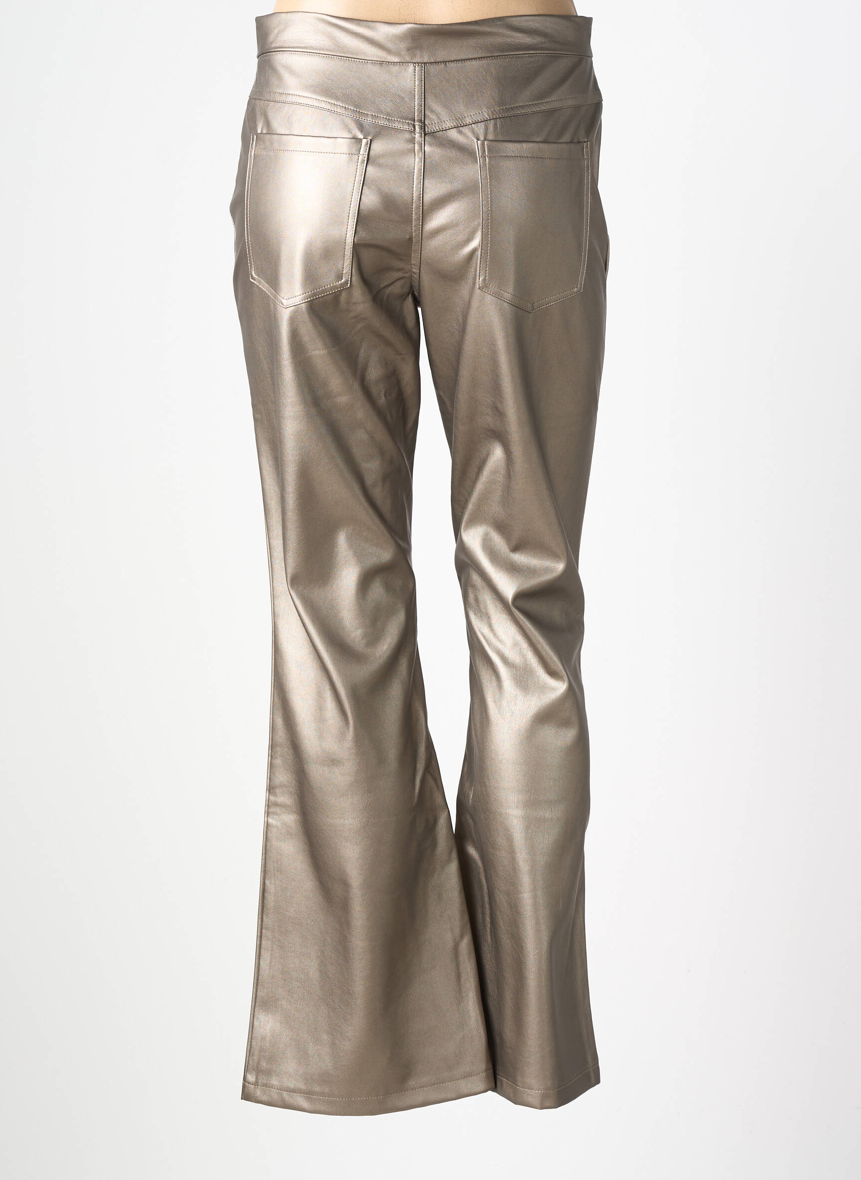 Pantalon flare taille haute taille haute marron LES TROPEZIENNES PAR M.BELARBI femme