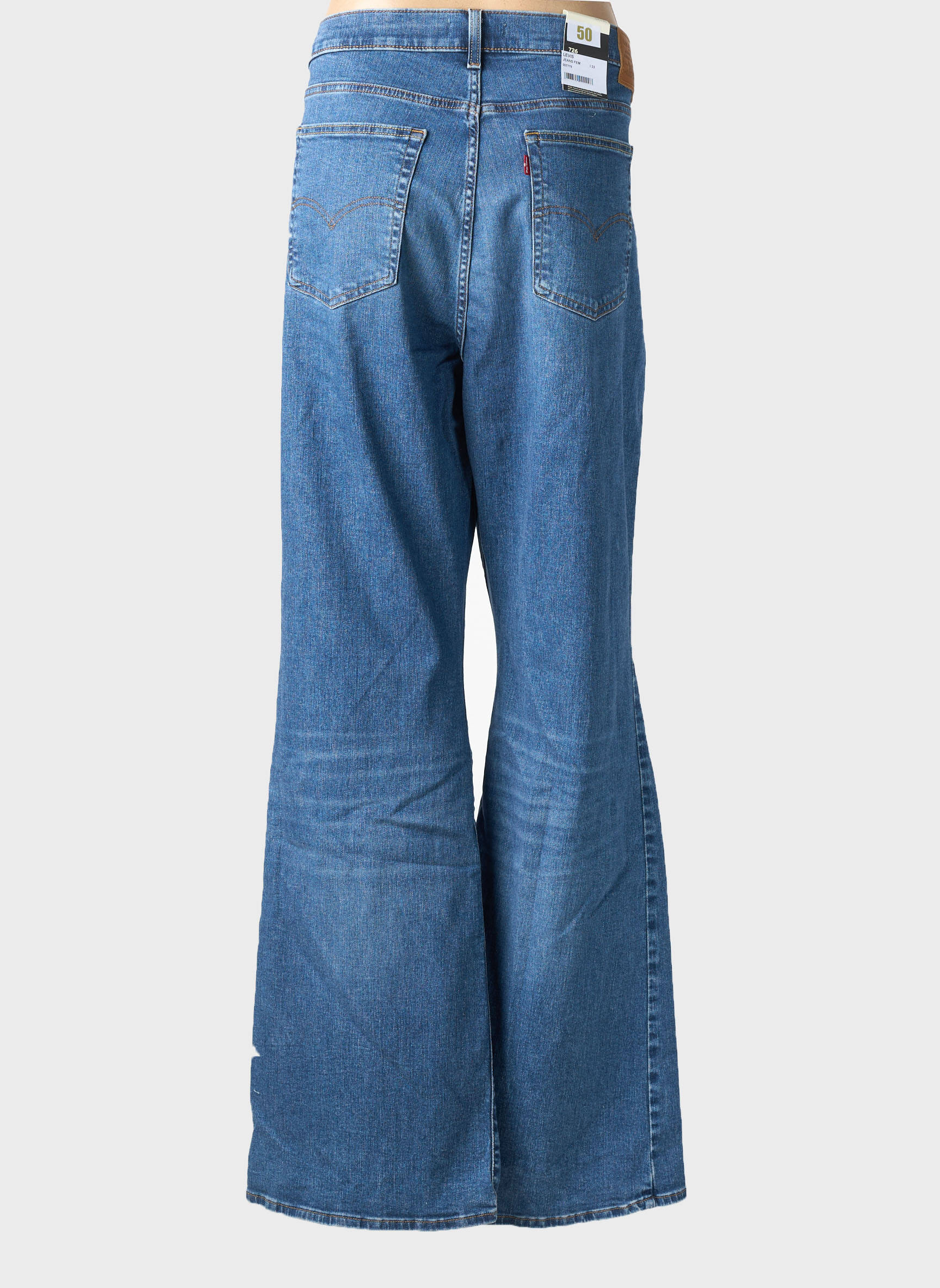 Jean coupe flare stretch taille normale bleu LEVI'S femme