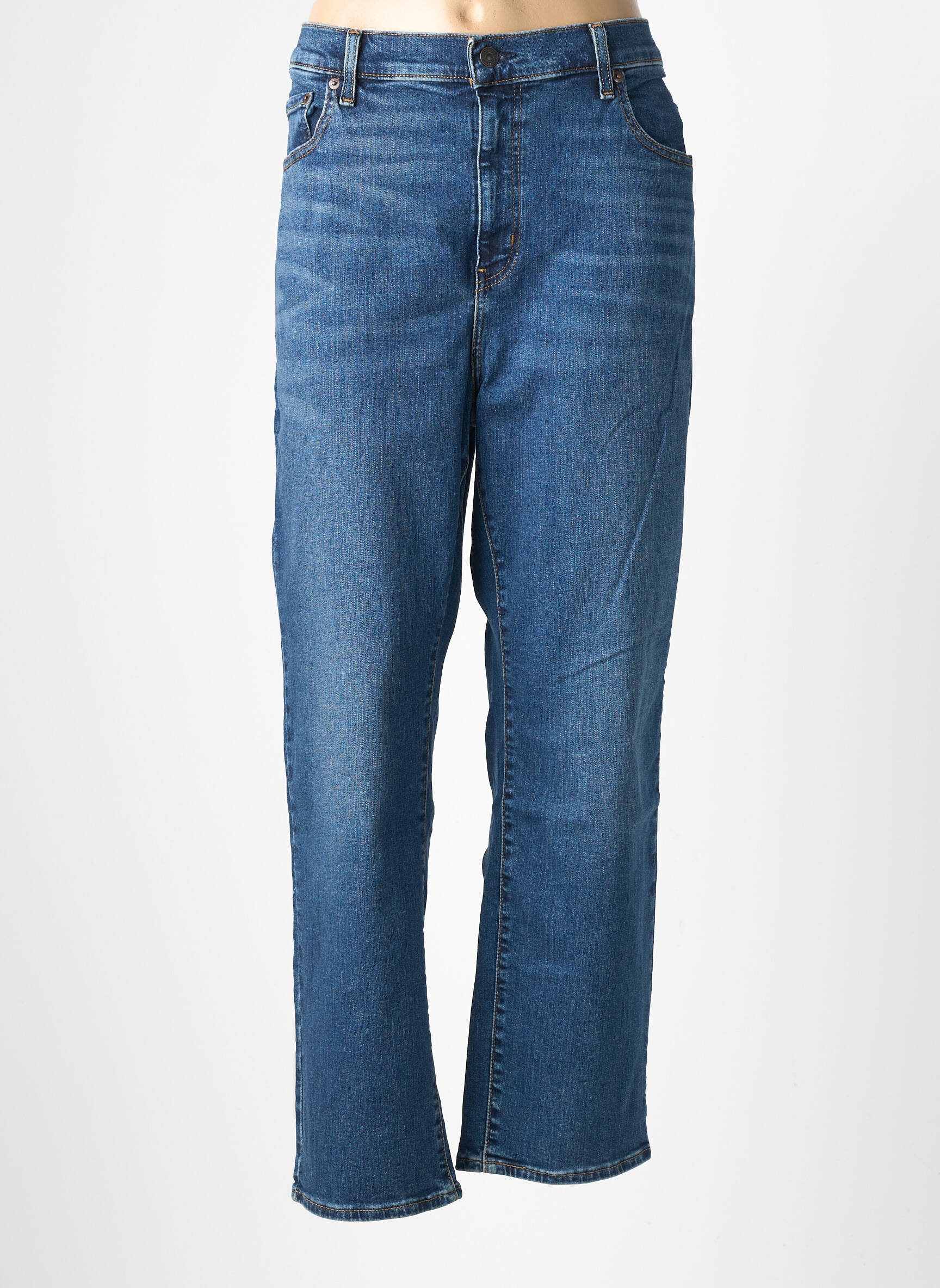 Jeans coupe droite taille haute taille haute bleu LEVI'S femme