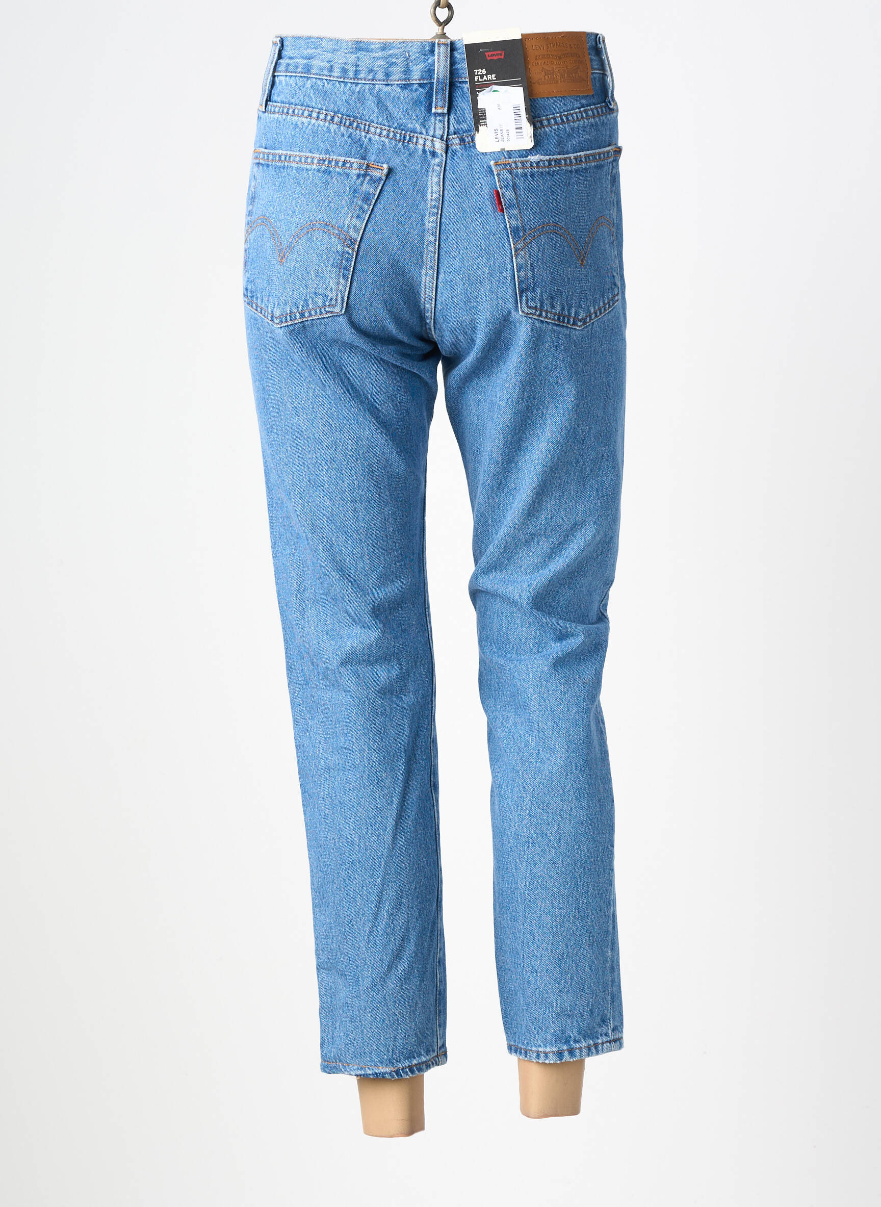 Jeans coupe slim effet usé délavé taille normale bleu LEVI'S femme
