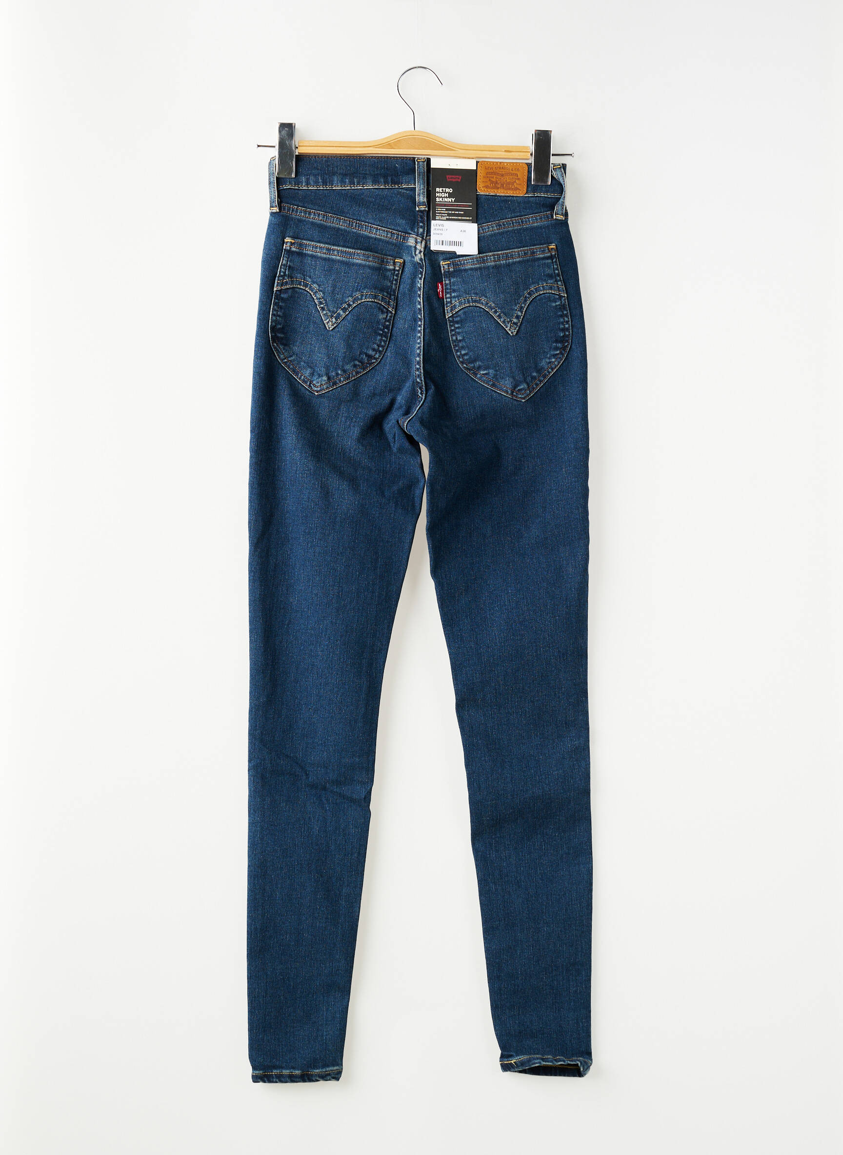 Jeans skinny tissage brut taille normale bleu LEVI'S femme