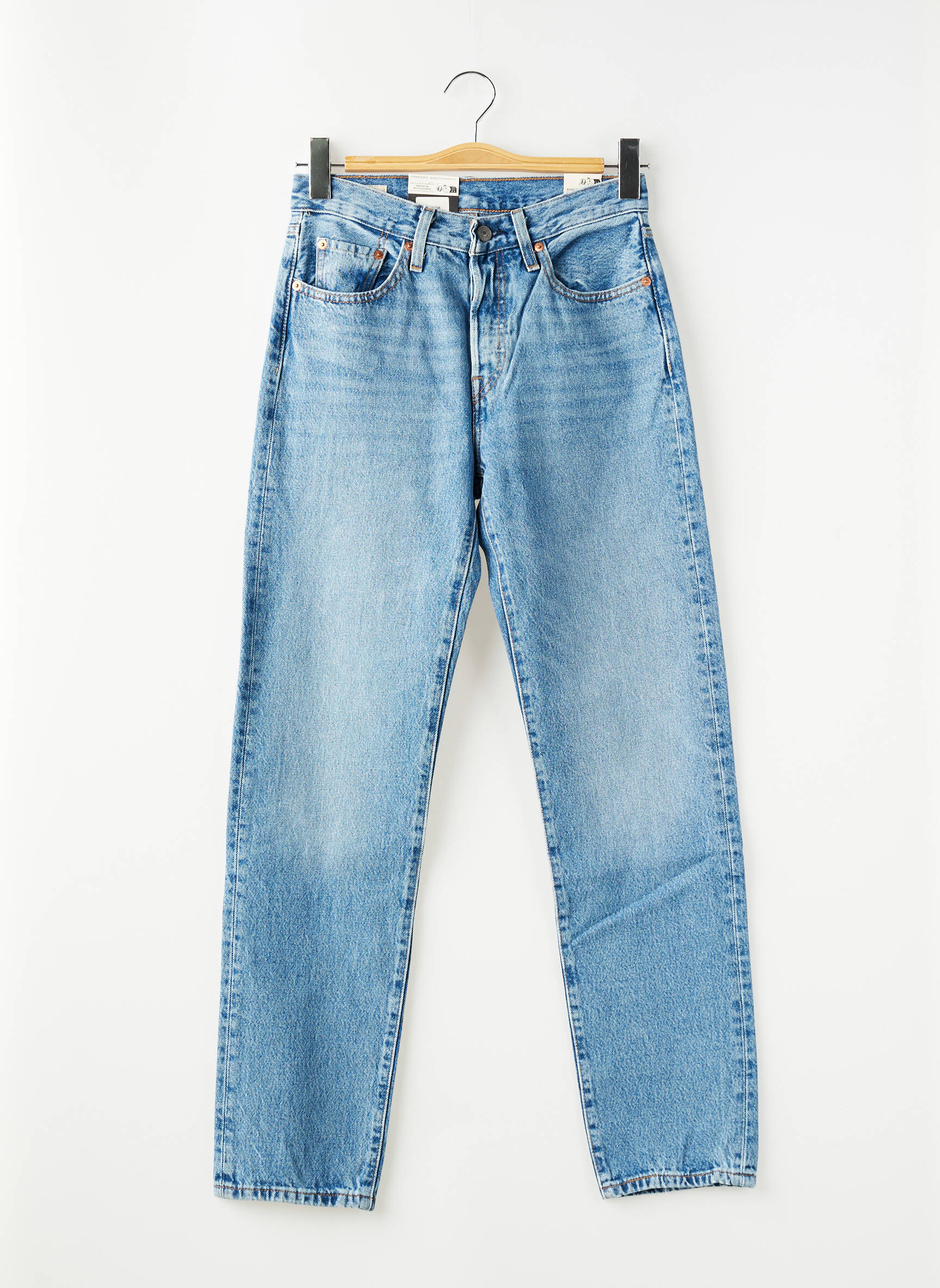 Jeans coupe slim tissage brut taille normale bleu LEVI'S femme