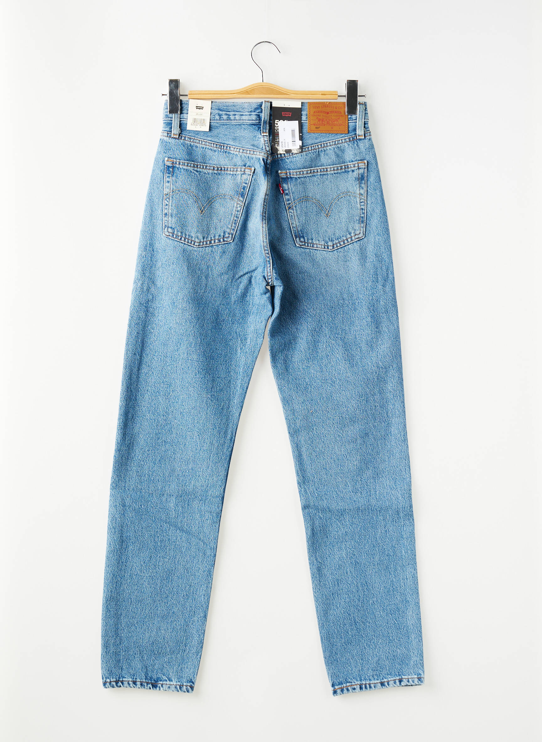 Jeans coupe slim tissage brut taille normale bleu LEVI'S femme