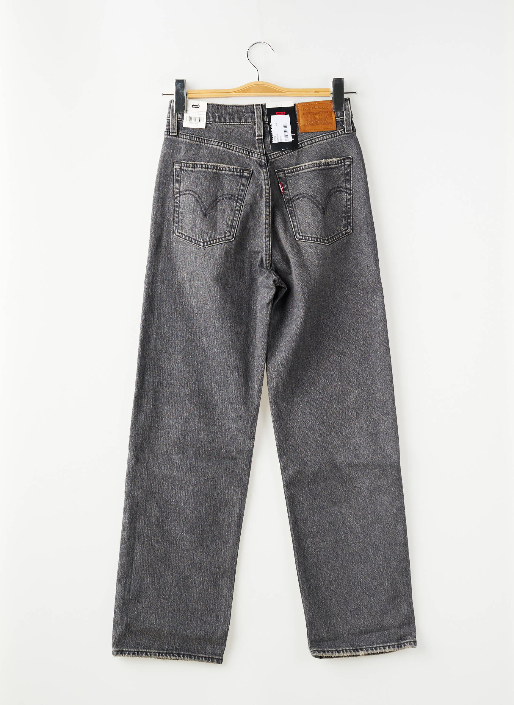 Jeans coupe droite taille normale taille normale gris LEVI'S femme