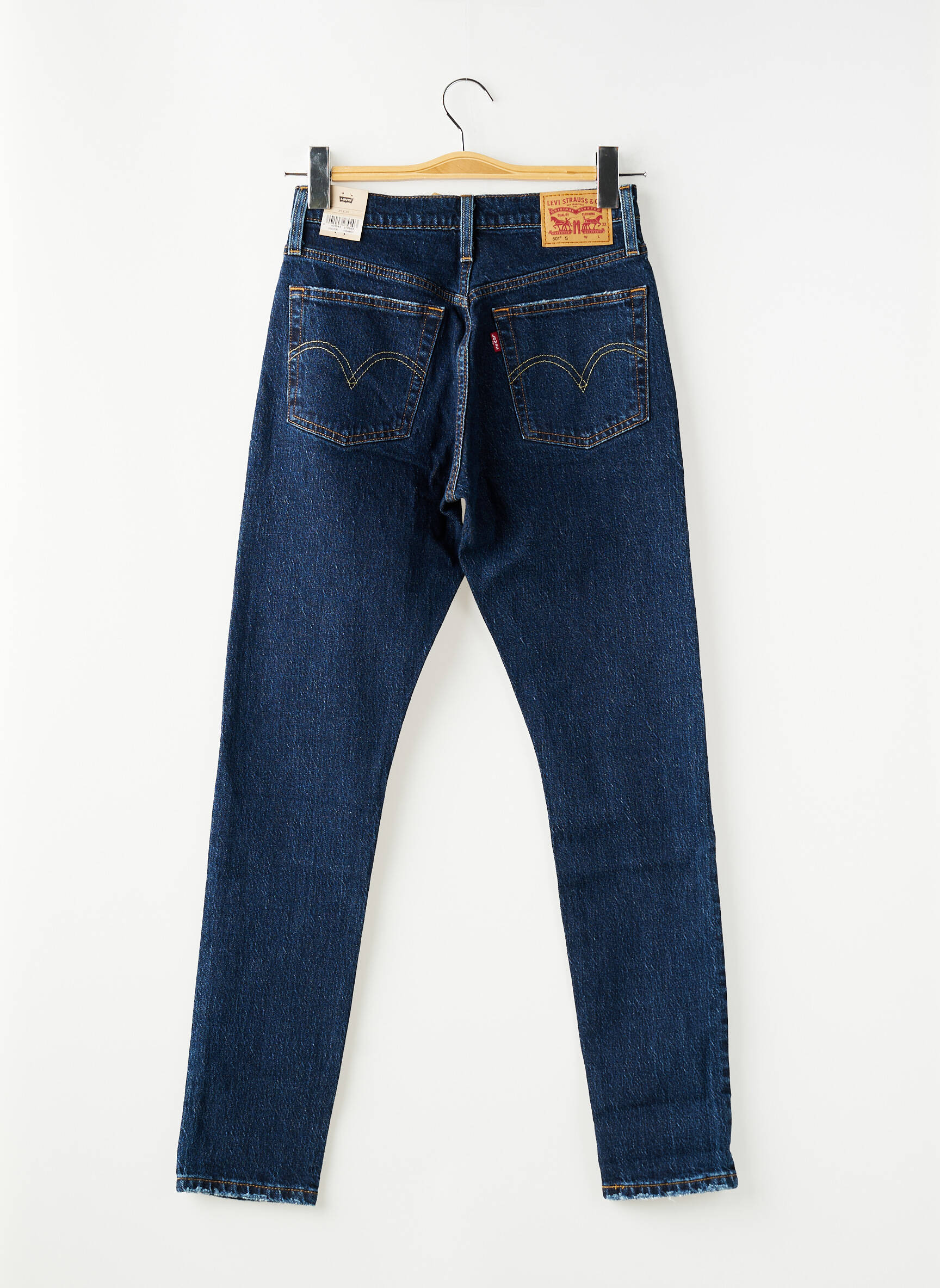 Jeans coupe slim tissage brut taille normale bleu LEVI'S femme