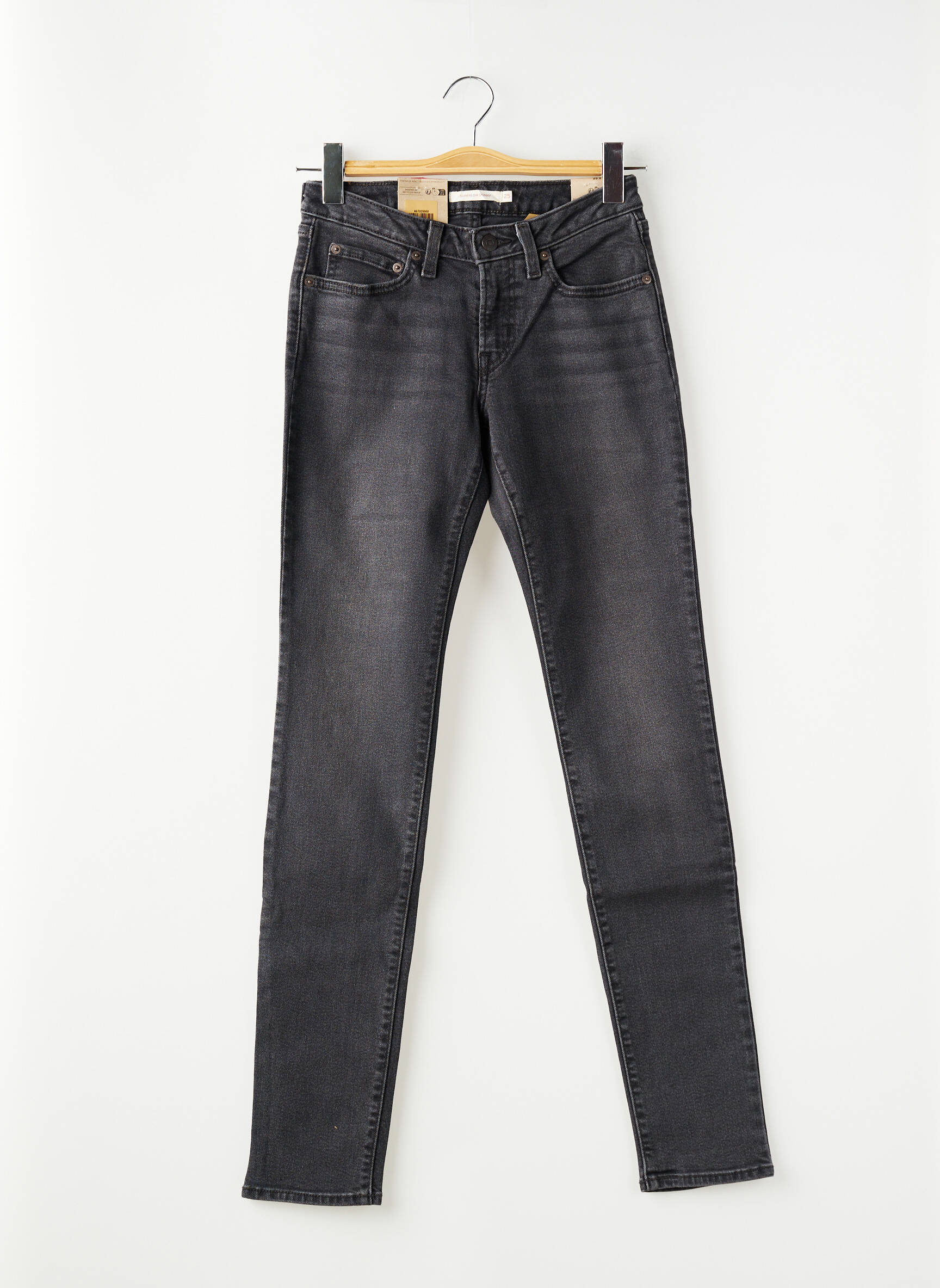 Jeans skinny tissage brut taille normale gris LEVI'S femme