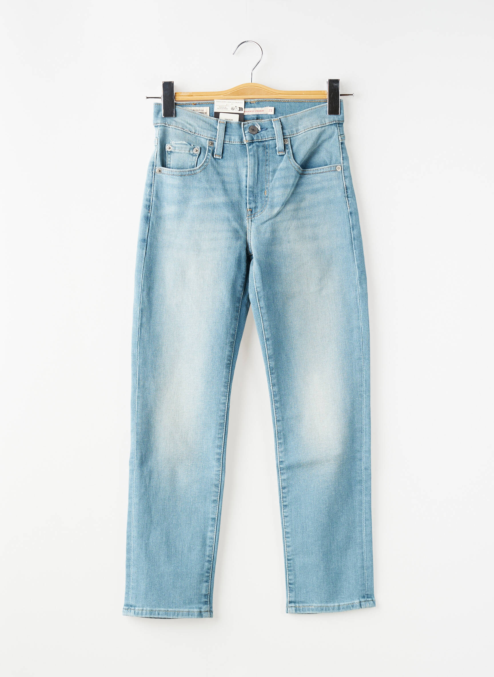 Jeans coupe slim tissage brut taille normale bleu LEVI'S femme