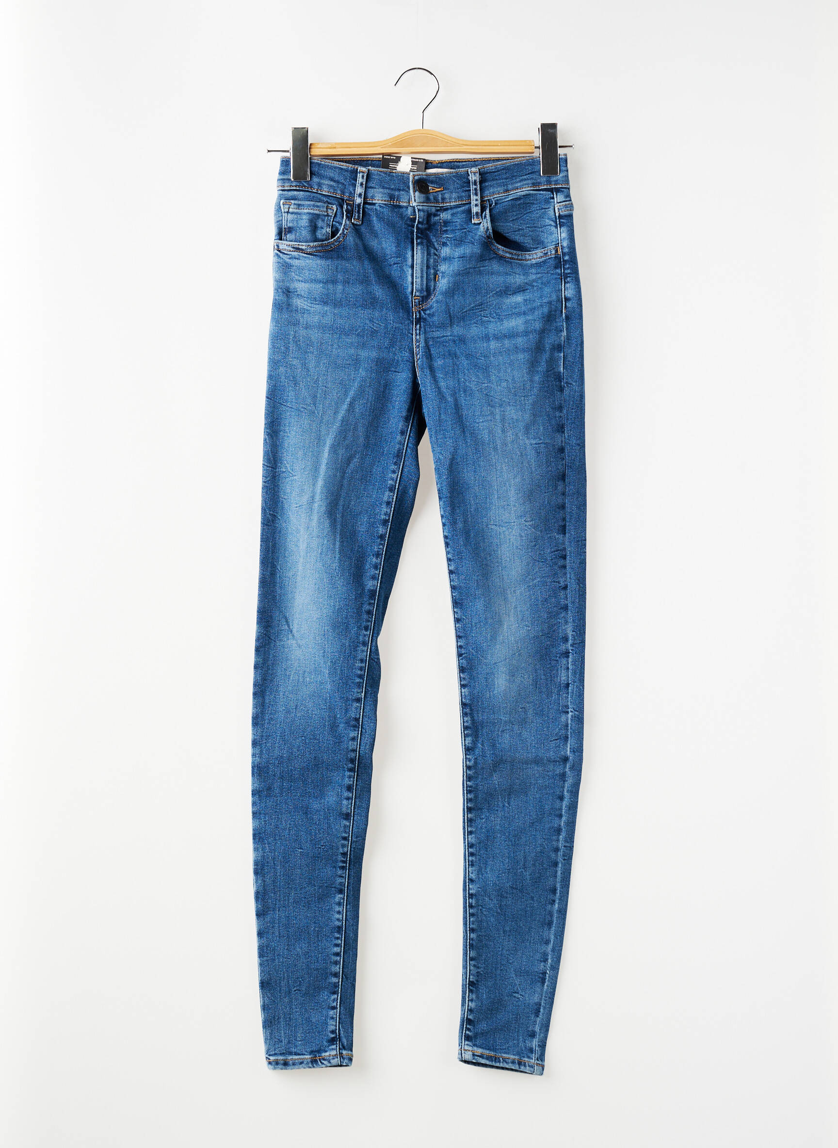 Jeans skinny tissage brut taille normale bleu LEVI'S femme