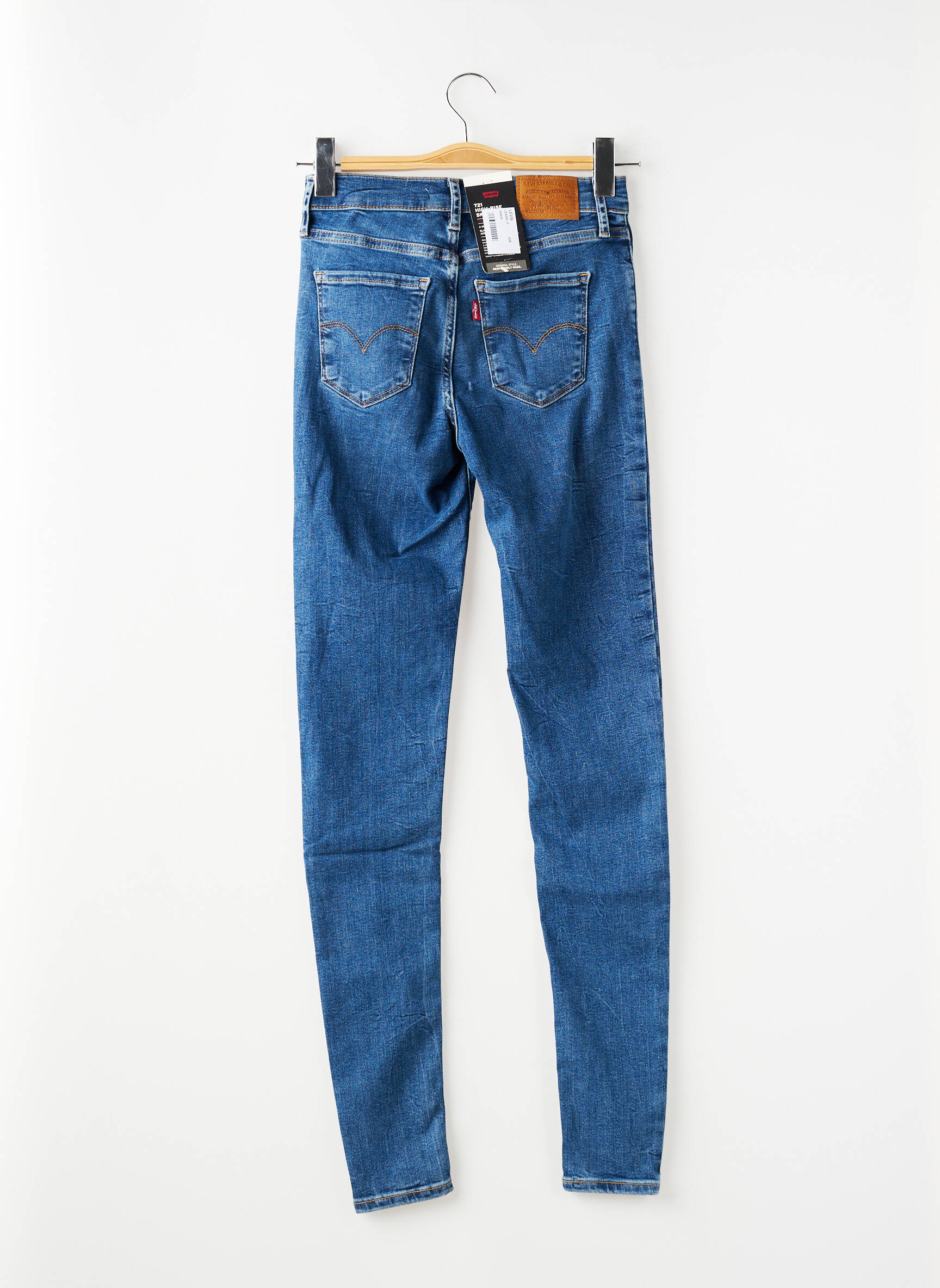 Jeans skinny tissage brut taille normale bleu LEVI'S femme