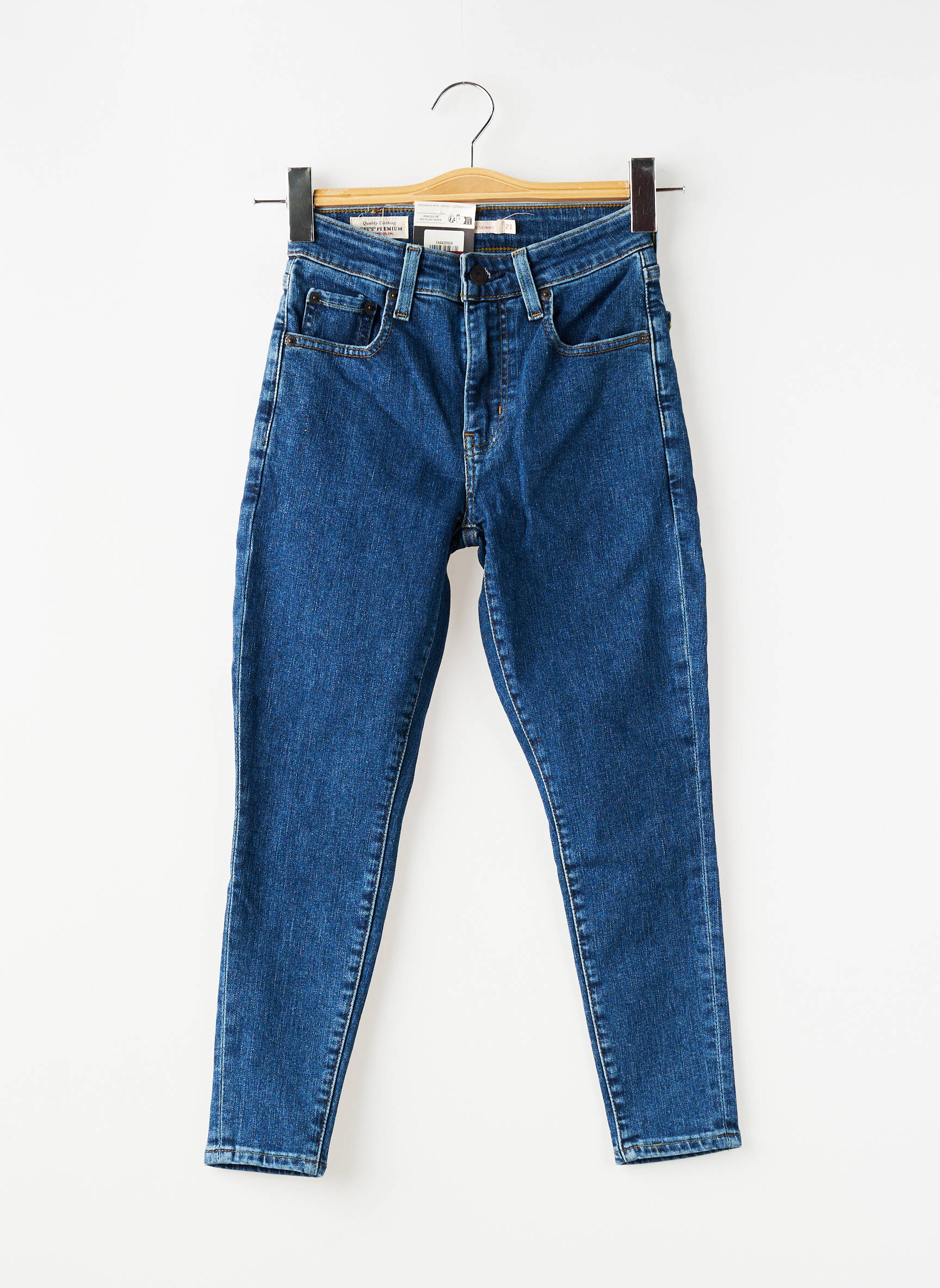 Jeans skinny tissage brut taille normale bleu LEVI'S femme