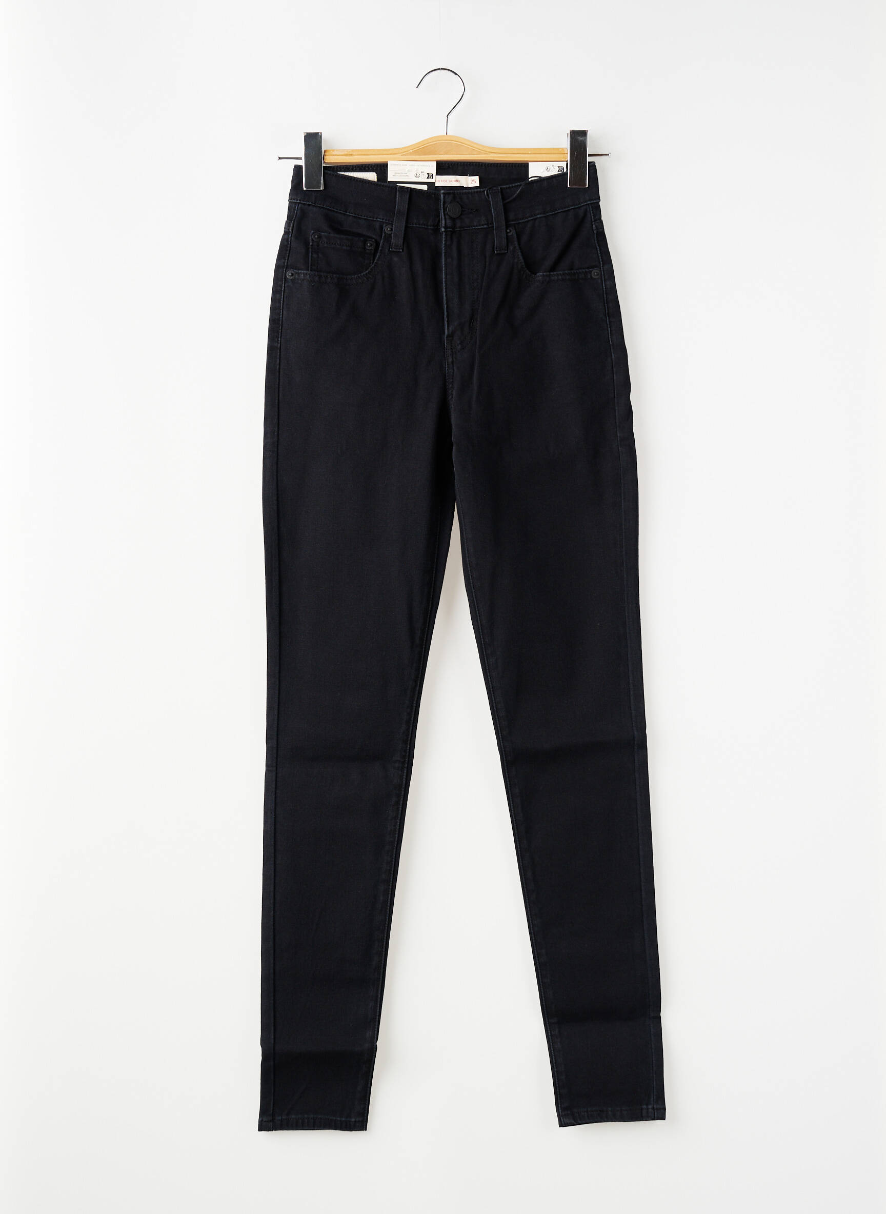 Jeans skinny tissage brut taille normale noir LEVI'S femme
