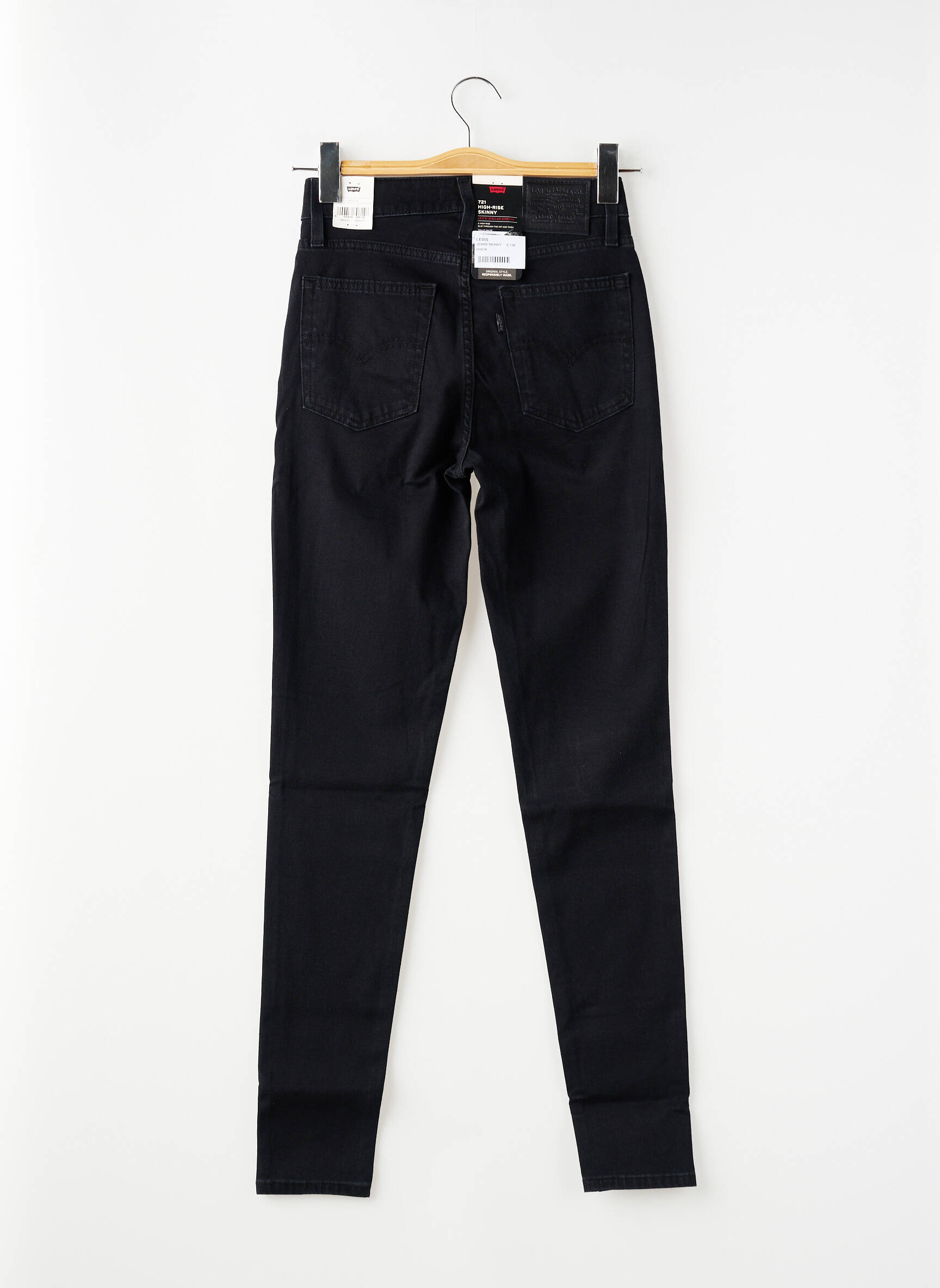 Jeans skinny tissage brut taille normale noir LEVI'S femme