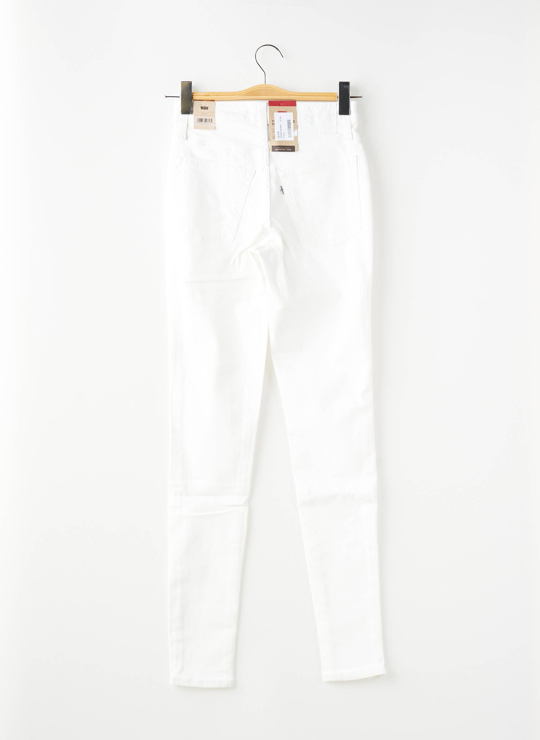 Jeans skinny tissage brut taille normale beige LEVI'S femme