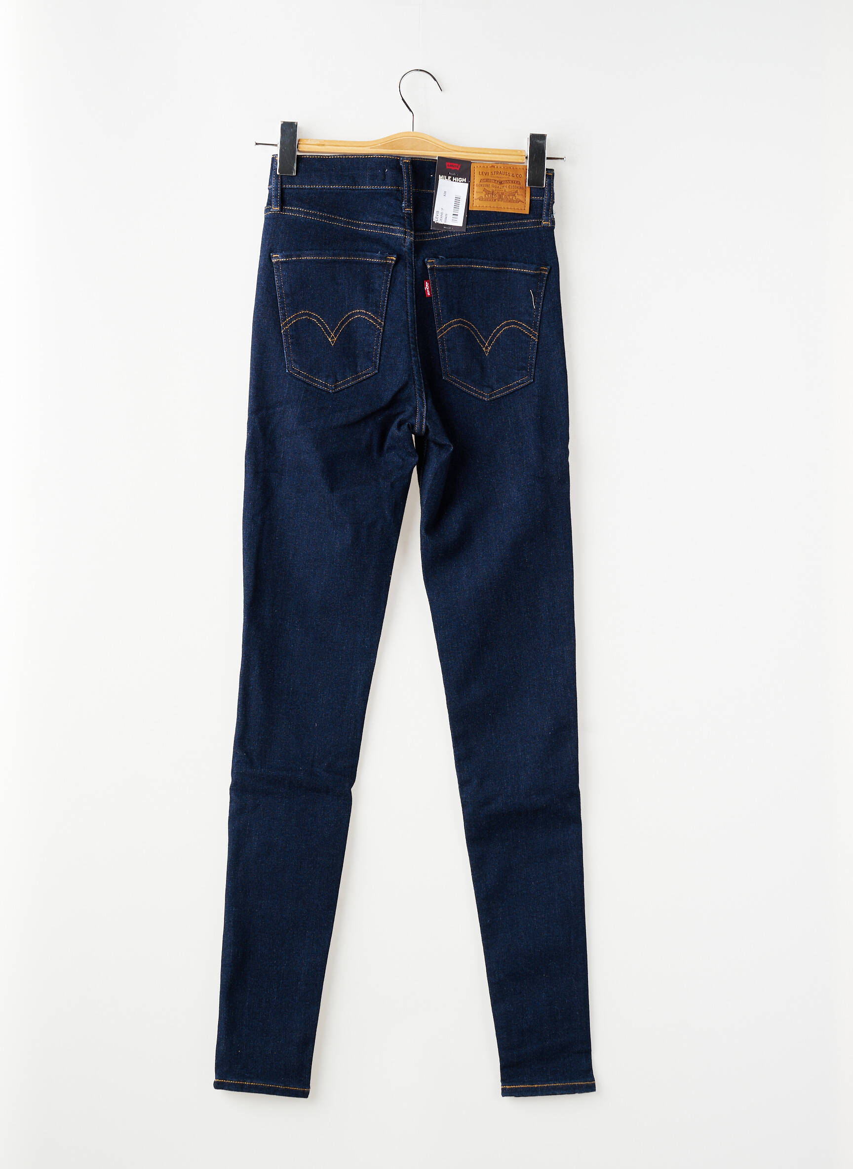 Jeans skinny tissage brut taille normale bleu LEVI'S femme