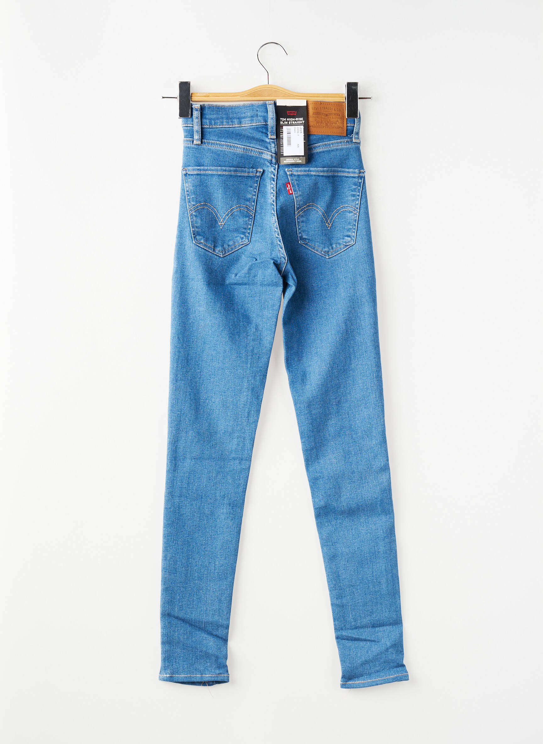 Jeans skinny tissage brut taille normale bleu LEVI'S femme