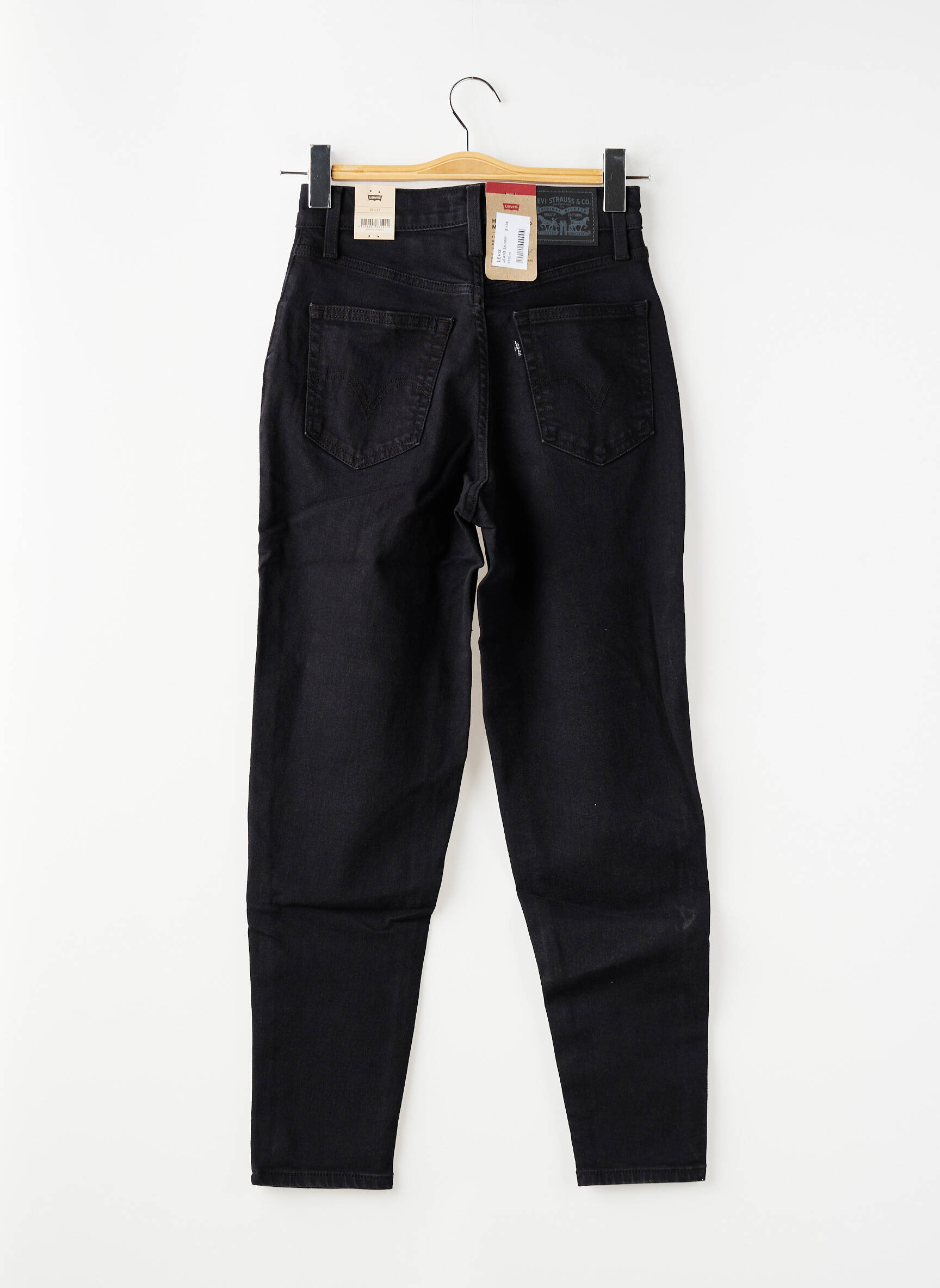 Jeans coupe slim tissage brut taille normale noir LEVI'S femme