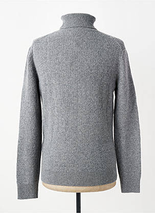 Pull col roulé stretch manches longues gris HACKETT homme