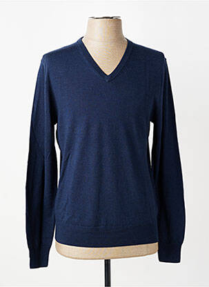Pull col v manches longues bleu HACKETT homme