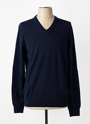 Pull col v manches longues bleu HACKETT homme