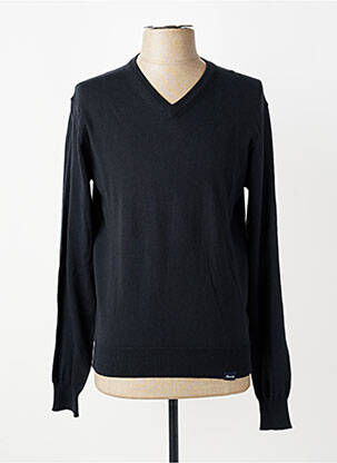 Pull col v manches longues noir FACONNABLE homme