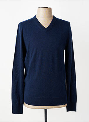 Pull col v manches longues bleu HACKETT homme