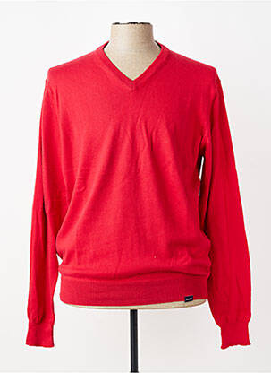 Pull col v manches longues rouge FACONNABLE homme