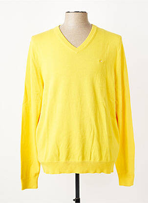 Pull col v manches longues jaune FACONNABLE homme