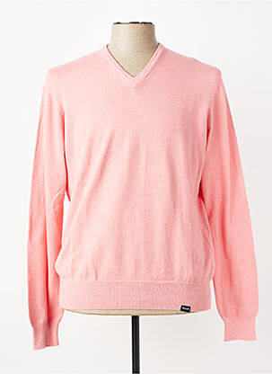 Pull col v manches longues rose FACONNABLE homme