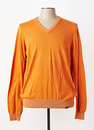 Pull col v manches longues orange FACONNABLE homme