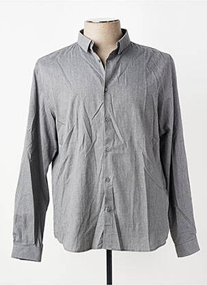Chemise manches longues coupe cintrée gris IKKS homme