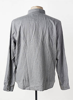 Chemise manches longues coupe cintrée gris IKKS homme