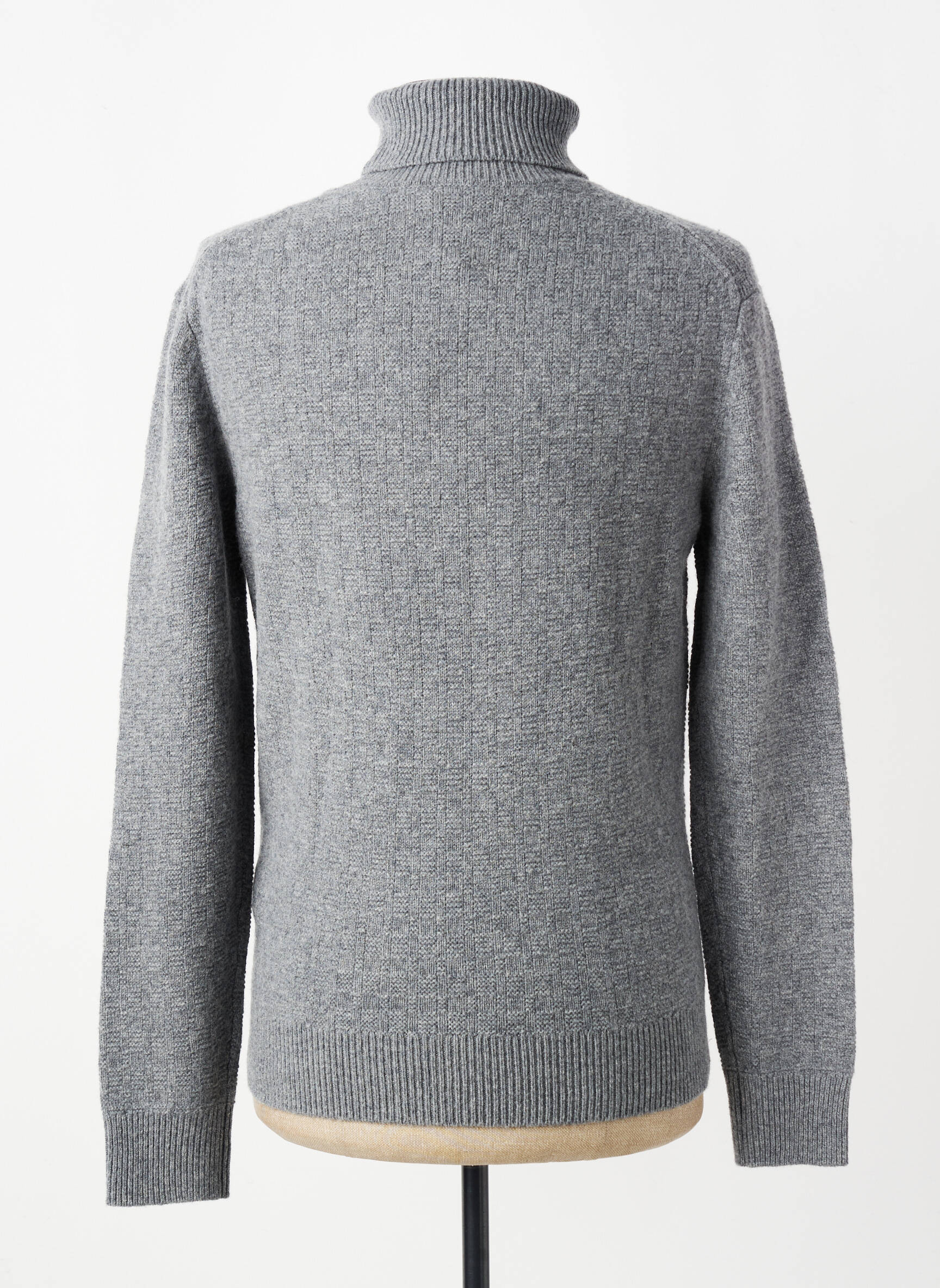 Pull col roulé stretch manches longues gris HACKETT homme