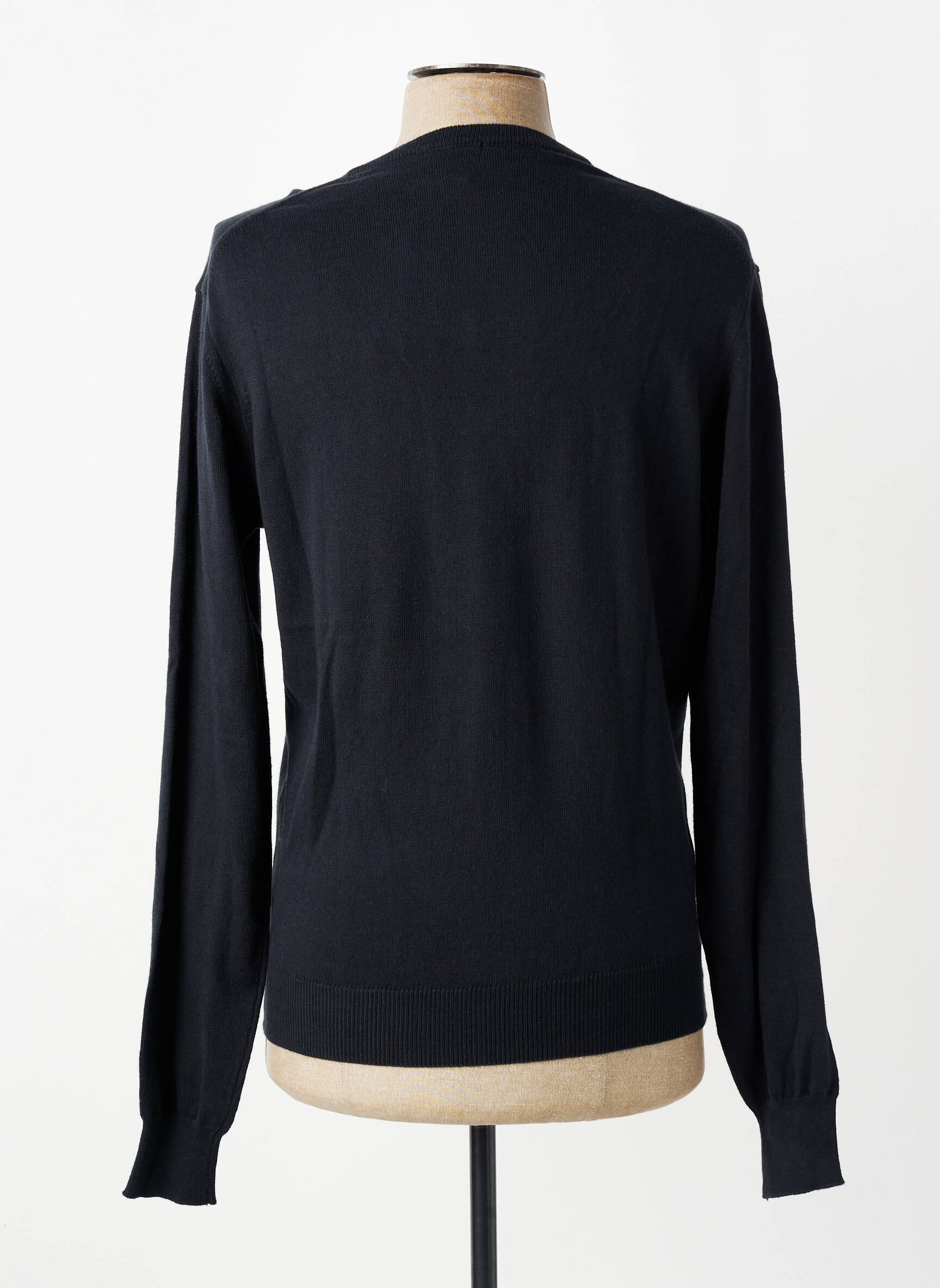Pull col v manches longues noir FACONNABLE homme