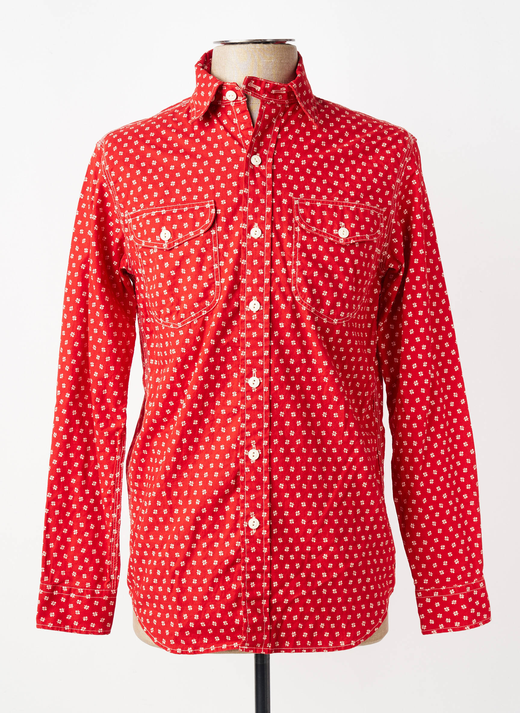 Chemise manches longues poches rouge RALPH LAUREN homme