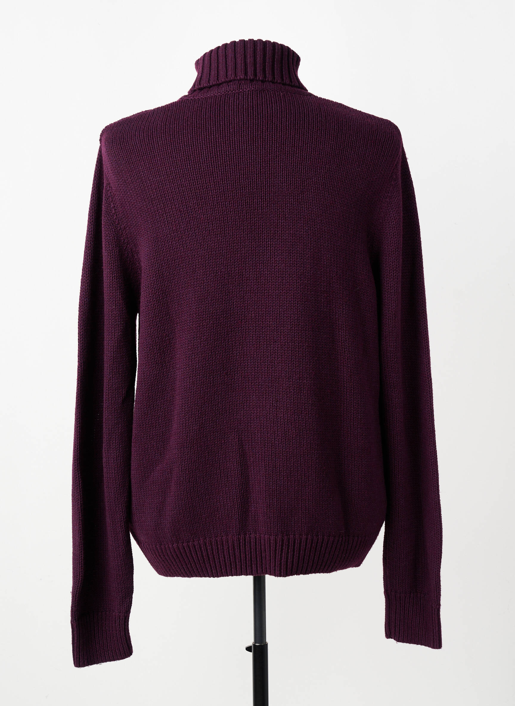 Pull col roulé stretch manches longues violet FACONNABLE homme