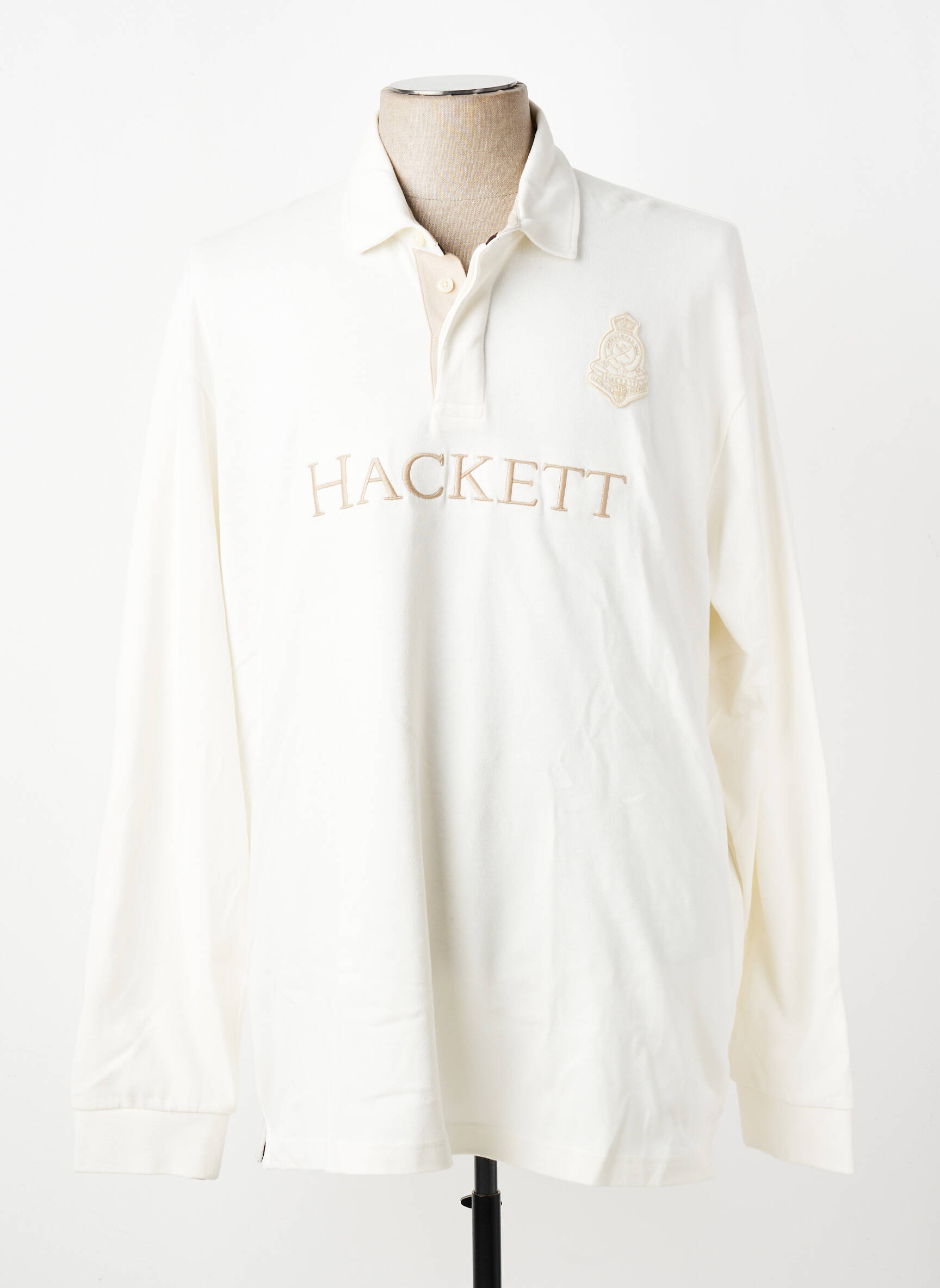 Polo manches longues manches longues beige HACKETT homme