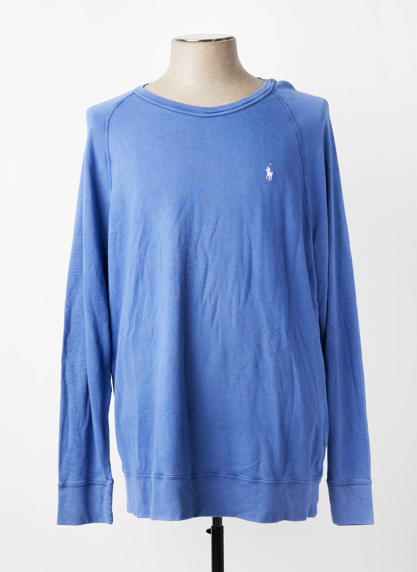 Sweat-shirt stretch manches longues bleu RALPH LAUREN homme