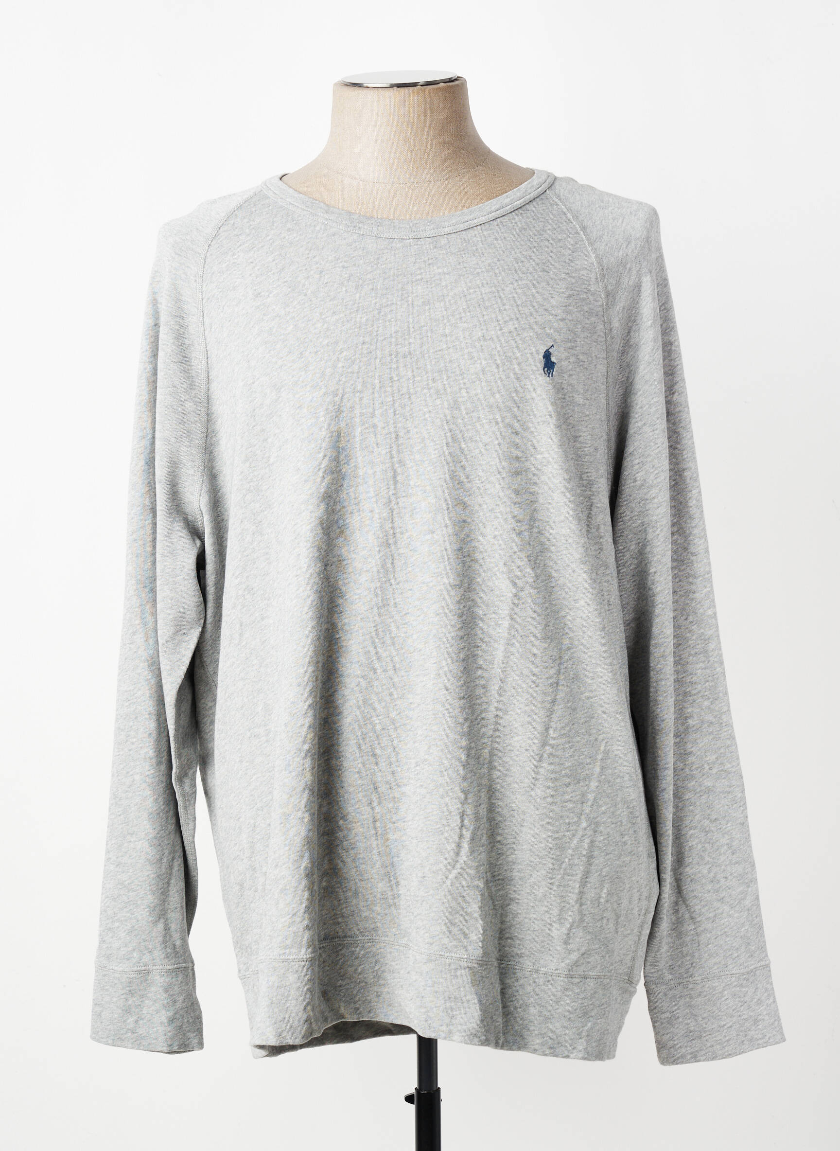 Sweat-shirt manches longues manches longues gris RALPH LAUREN homme