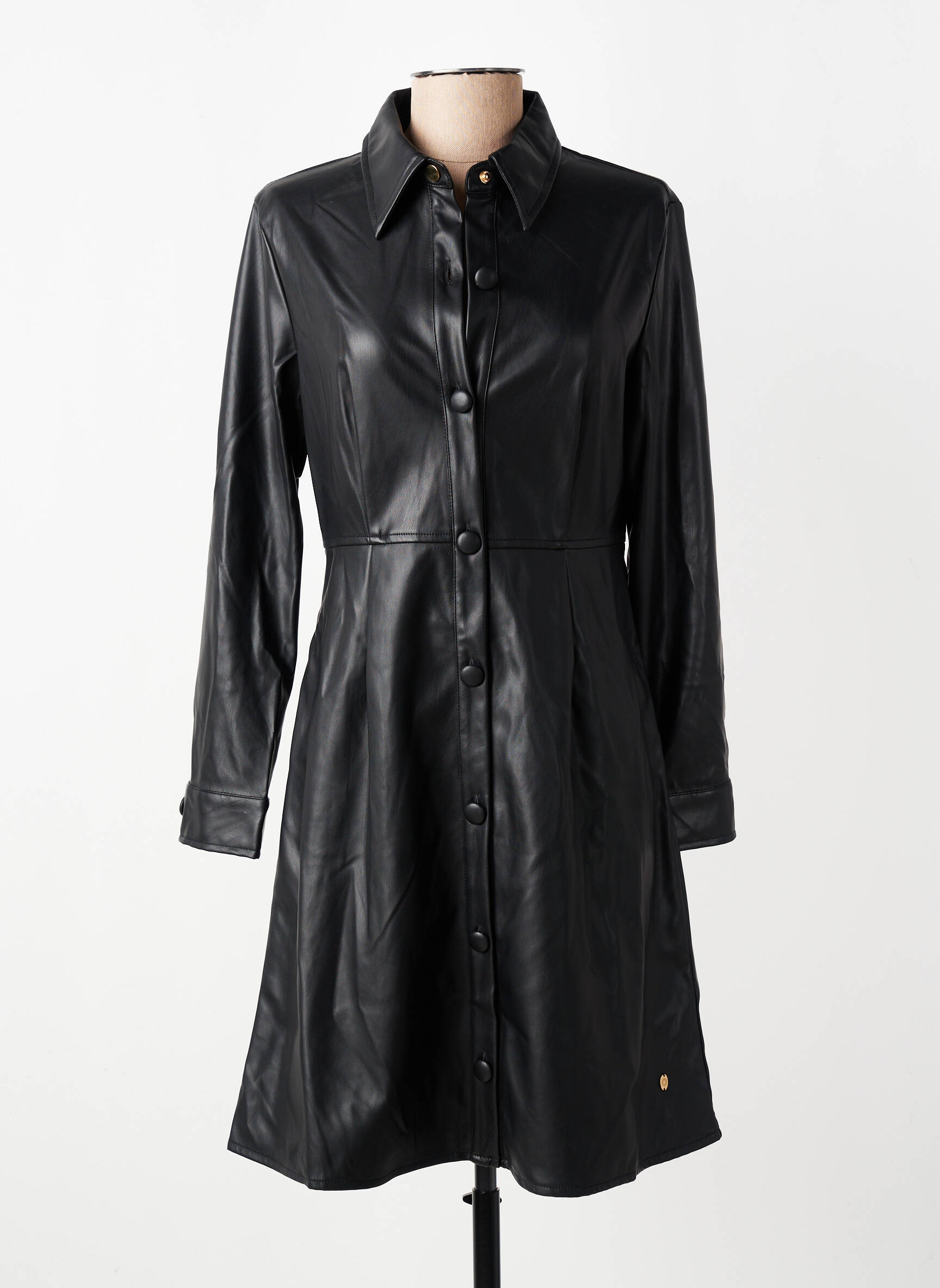 Robe courte manches longues manches longues noir LES TROPEZIENNES PAR M.BELARBI femme