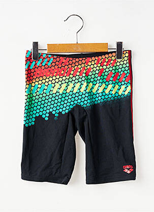 Short de bain effet matière satinée noir ARENA garçon