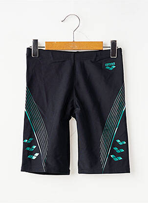 Short de bain effet matière satinée noir ARENA garçon